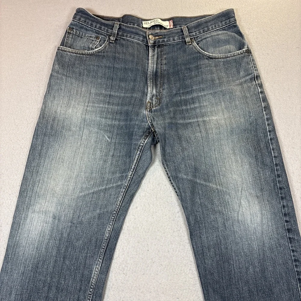 Levis 559 Relaxed Straight Leg Jeans Mens 36x32 Light Wash Blue Denim‎ Baggy Y2K